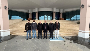 Ağrı Dağı Gazeteciler Cemiyeti'nden AİÇÜ'ye Hayırlı Olsun Ziyareti