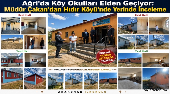 AĞRI'DA KÖY OKULLARI YENİLENİYOR: EĞİTİM YUVALARINA BAHAR TEMZİLİĞİ