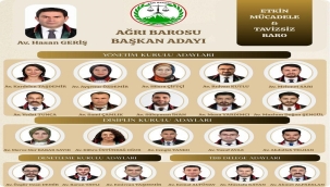 Ağrı Barosu'nda Adaylık Heyecanı: Av. Hasan Geriş'ten "Ortak Akıl ve Bağımsız Savunma" Vurgusu