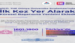 AİÇÜ, THE Dünya Üniversite Sıralaması'nda İlk Kez Yer Aldı